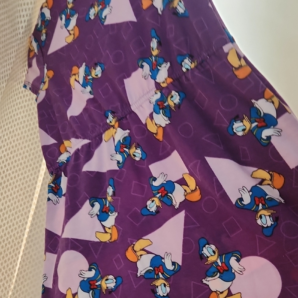 Girls LuLaRoe Purple Donald Print Dress - Picture 7 of 7